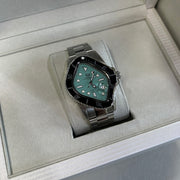 Kith x Laarvee Crash Watch PEA001 Turquoise Dial Black Bezel Silver Precision