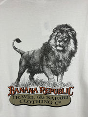 Vintage 90s Banana Republic Lion White Tee