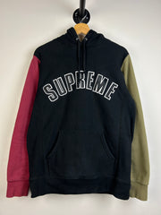 Supreme FW16 Colour Blocked Black Hoodie