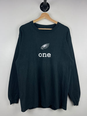 Vintage NFL Philadelphia Eagles One Team One City One Dream Black Long Sleeve