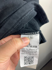 Stone Island Patch Black Mock Neck Crewneck