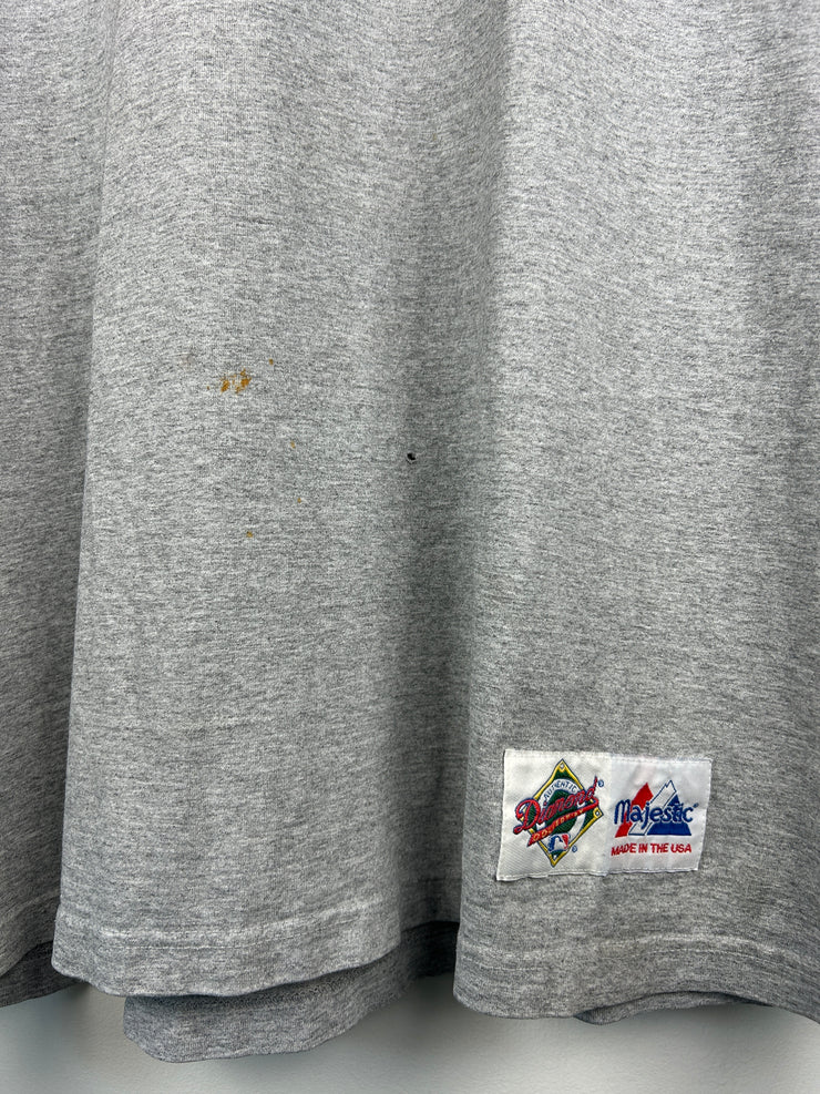 Vintage MLB Majestic Cleveland Indians Baseball Grey Tee
