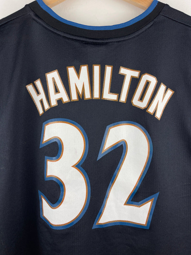 Vintage NBA Reebok Washington Wizards Hamilton Black Basketball Jersey