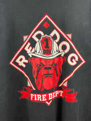 Vintage 90s Red Dog Beer Fire Department Black Tee