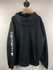 Vintage Carhartt Patch Spellout Black Hoodie