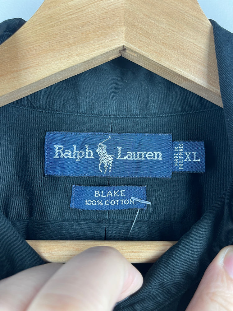 Vintage 90s Polo Ralph Lauren Blake Black Button Up Long Sleeve