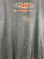 Vintage 90s Aeropostale Spellout Faded Navy Tee