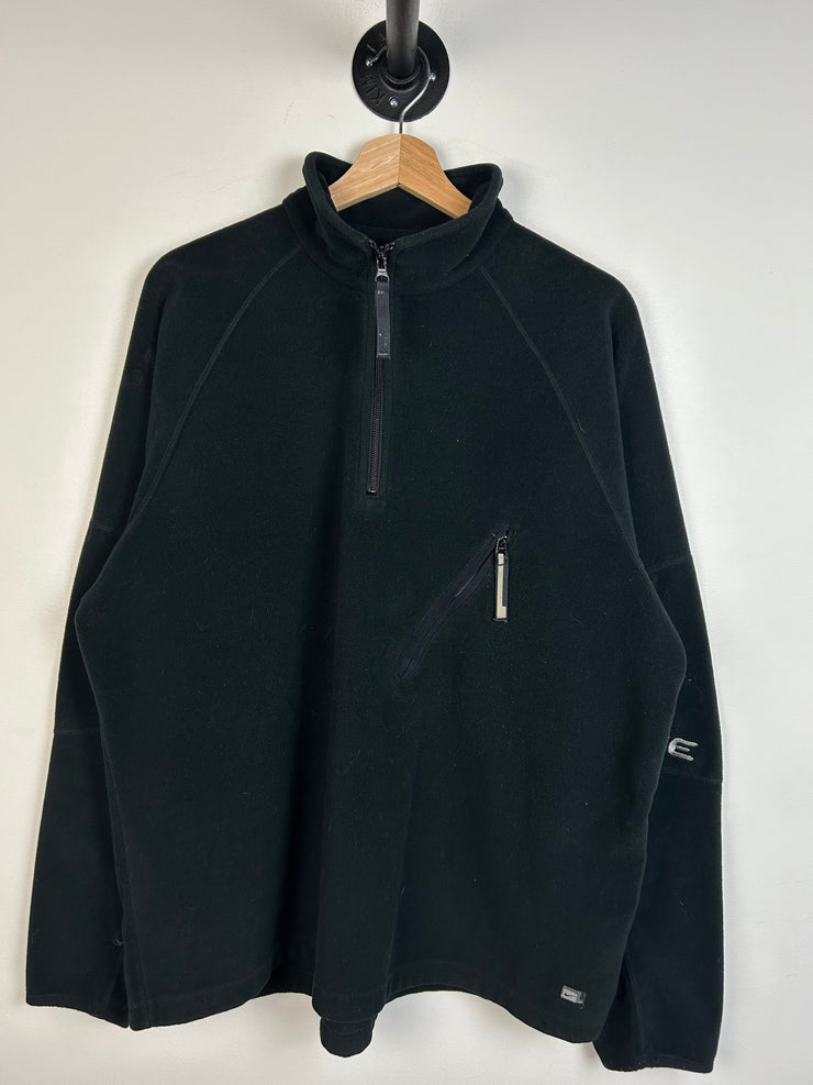 Vintage Nike Spellout Black Quarter Zip Fleece Sweater