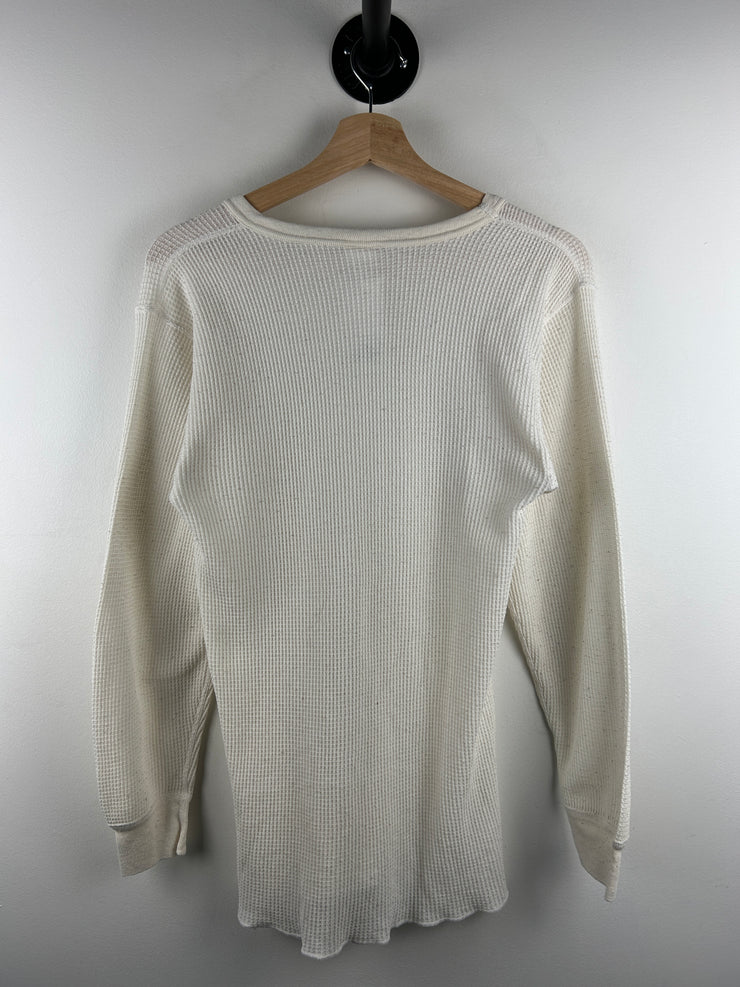 Vintage 90s Basic Editions White Thermal Long Sleeve