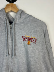 Vintage Florida State Seminoles Grey Zip Up Hoodie