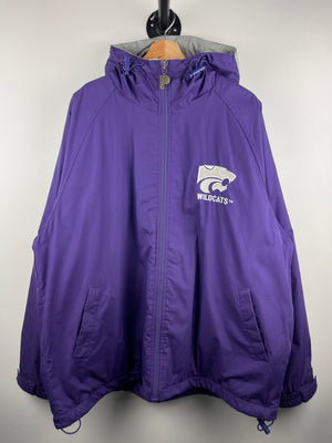 Vintage 90s Pro Player Northwestern Wildcats Fleece Lined Purple Hooded Jacket