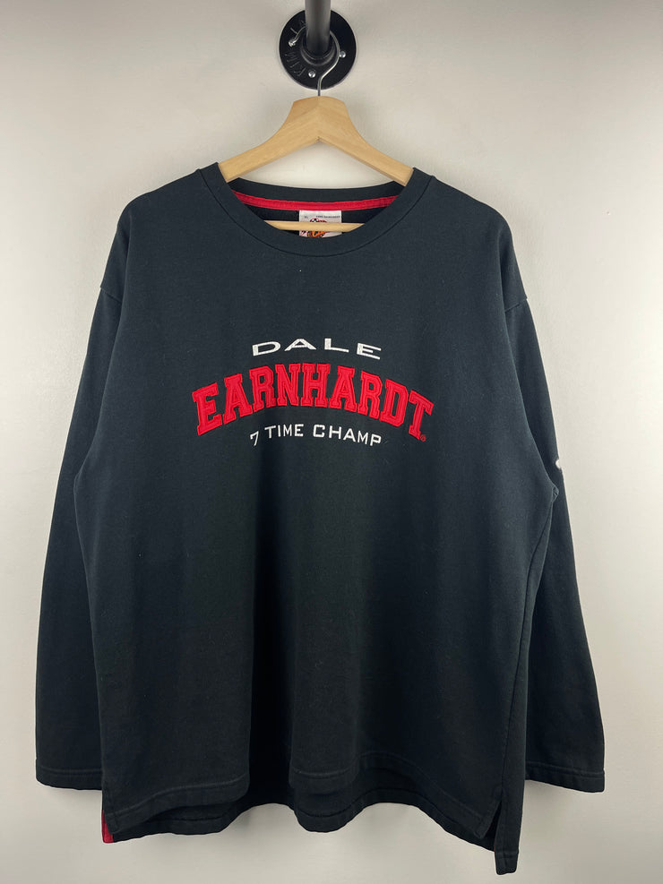 Vintage 90s Nascar Dale Earnhardt 7 Time Champ Black Crewneck