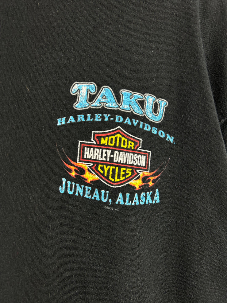 Vintage Harley Davidson Alaska Black Tee