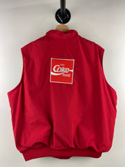Vintage 90s Coca Cola Diet Coke Fleece Lined Red Vest