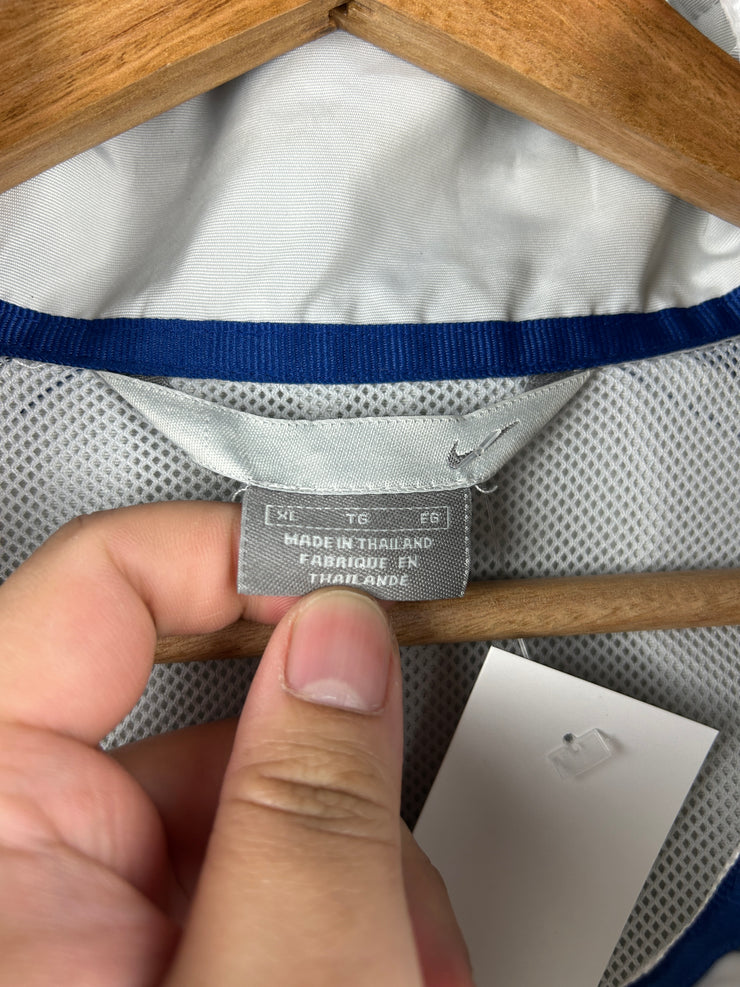 Vintage Nike Swoosh Grey & Blue Pullover Windbreaker