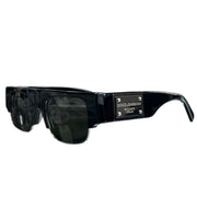 Dolce & Gabbana Logo Plaque Black & Silver Sunglasses