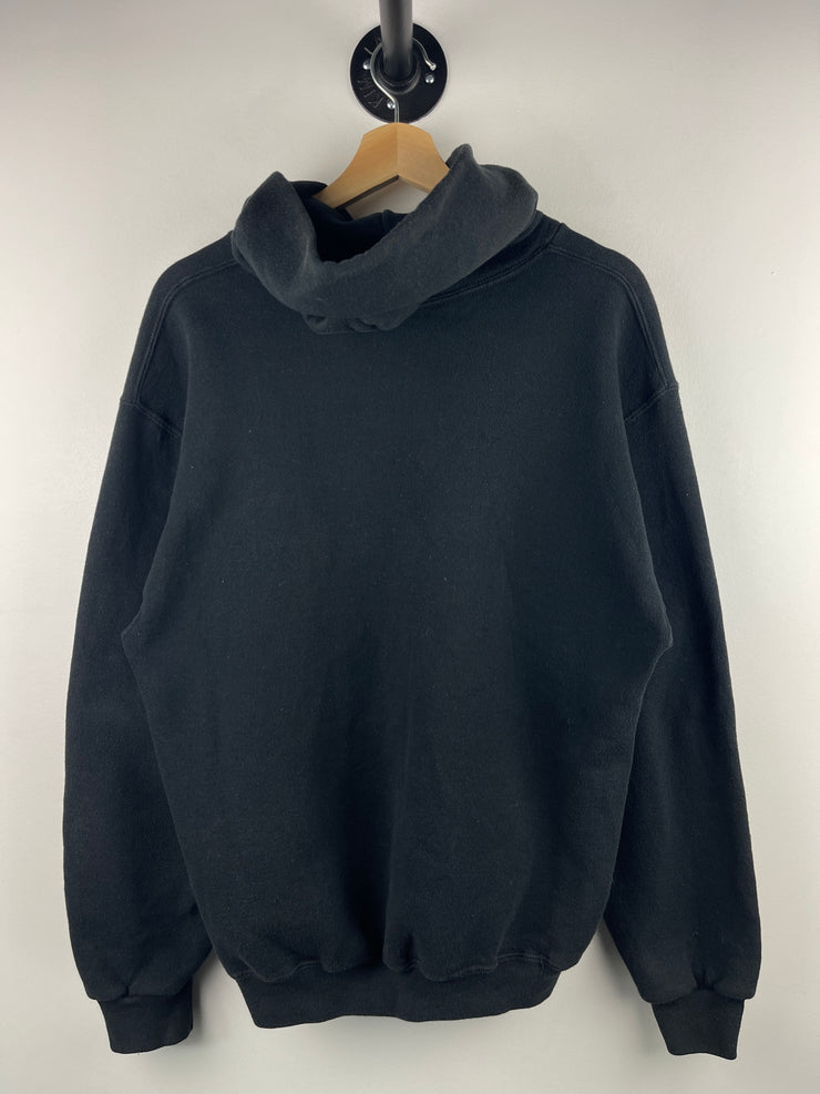 Vintage 90s Russell Athletic Blank Black Hoodie