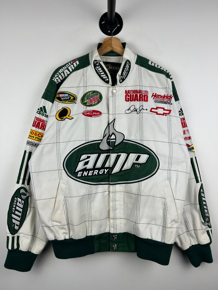 Vintage Nascar Chase Dale Jr AMP Energy White Racing Jacket