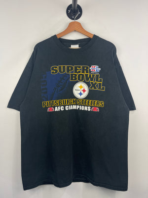Vintage NFL CSA Pittsburgh Steelers Super Bowl Champions Black Tee