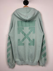 Off White Diagonal Arrows Seafoam Hoodie