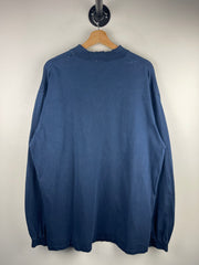 Vintage 90s Nike Golf Swoosh Mock Neck Navy Long Sleeve