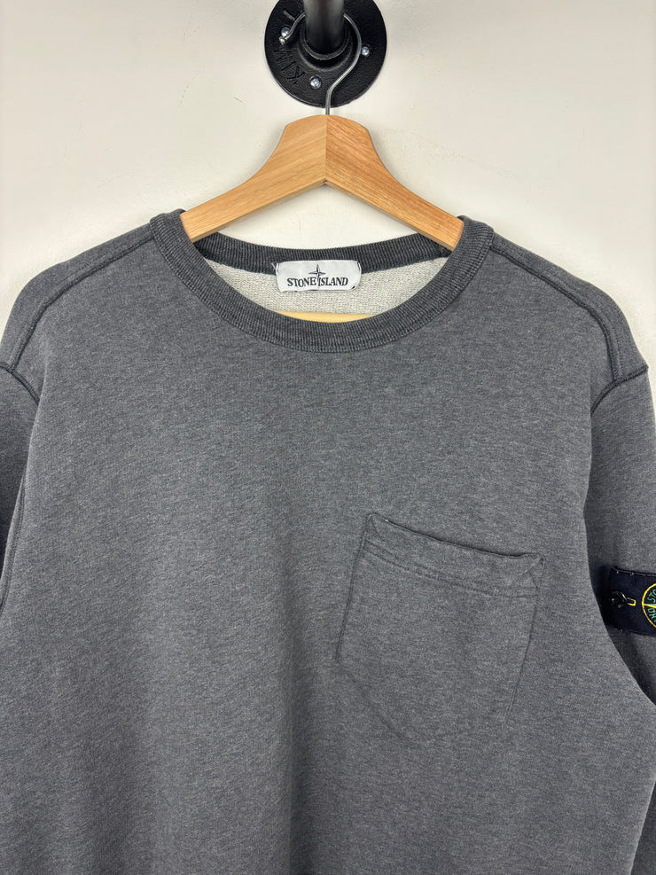 Stone Island Pocket Grey Crewneck