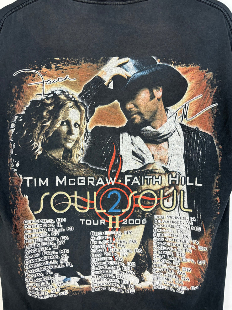 Vintage 2006 Tim McGraw Faith Hill Tour Black Tee