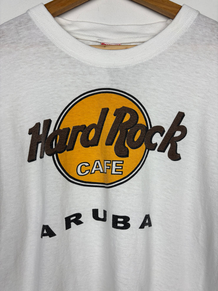 Vintage 90s Hard Rock Café Aruba White Tee