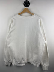 Vintage 90s Wisconsin Embroidered White Crewneck