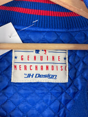 Vintage 90s MLB Jeff Hamilton Chicago Cubs Blue Wool & Leather Varsity Jacket