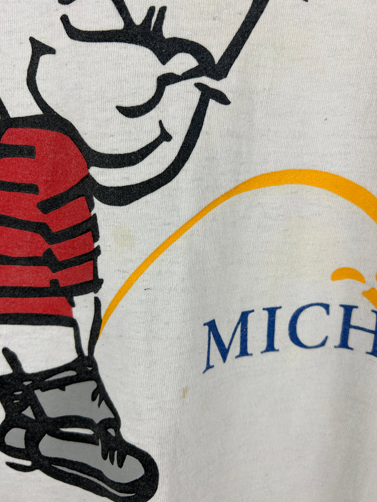 Vintage 90s Michigan Peeing White Tee