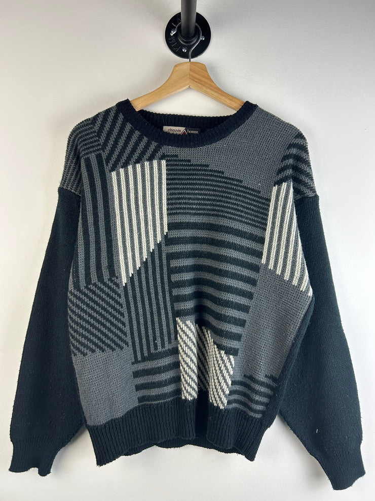 Vintage Y2K Chauvin Homme Black Knit Sweater