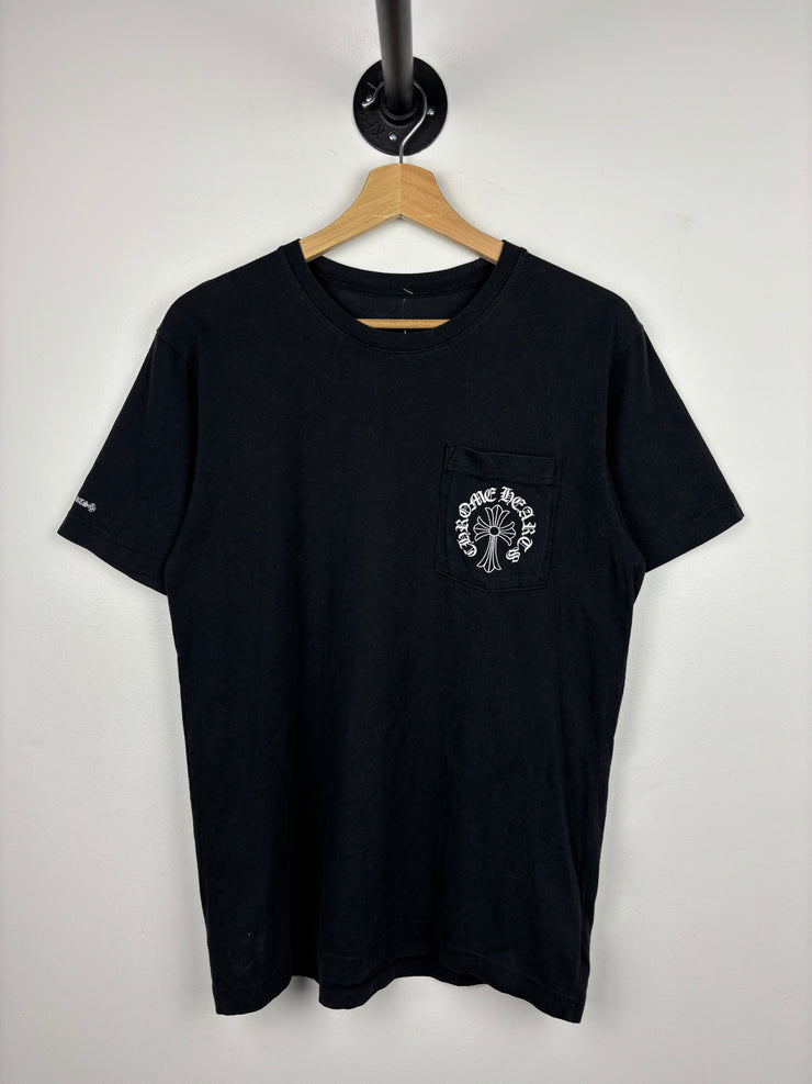 Chrome Hearts Horseshoe Cross Triple Logo Tonal Black Tee