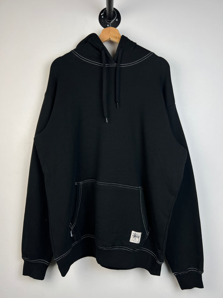 Stussy SS Link Contrast Stitch Black Hoodie