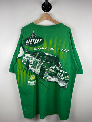 Vintage Nascar Dale Jr Amp Energy All Over Print Green Tee