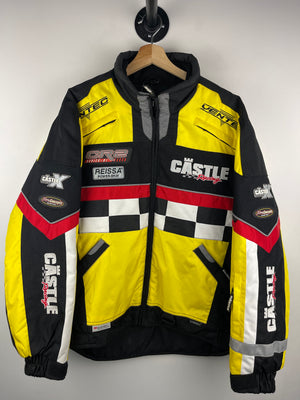 Vintage 90s Castle Racing Insulated Black & Yellow Jacket