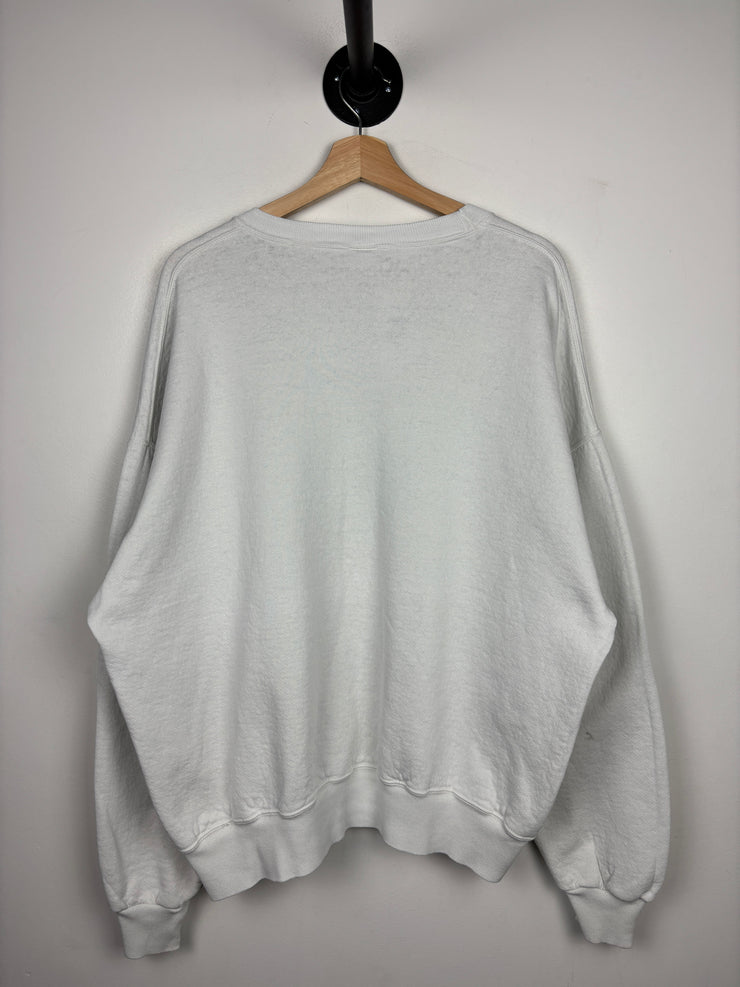 Vintage 90s Russell Athletic Blank White Crewneck