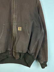 Vintage Carhartt Active Brown Hooded Jacket J208 DKB