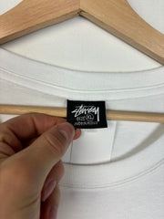 Stussy Chrome License Plate White Tee