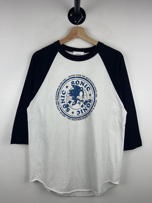 Vintage 2004 Sonic The Hedgehog Black & White Raglan Tee
