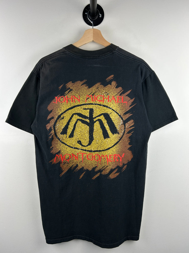Vintage 90s John Michael Montgomery Lifes A Dance Tour Black Tee