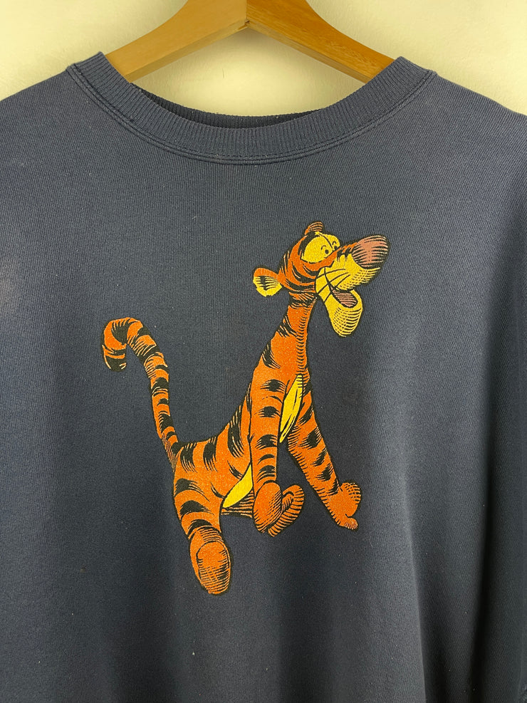 Vintage 90s Disney Tigger Navy Crewneck