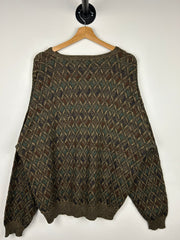 Vintage Ruffini Italy Earth Tone Knit Sweater