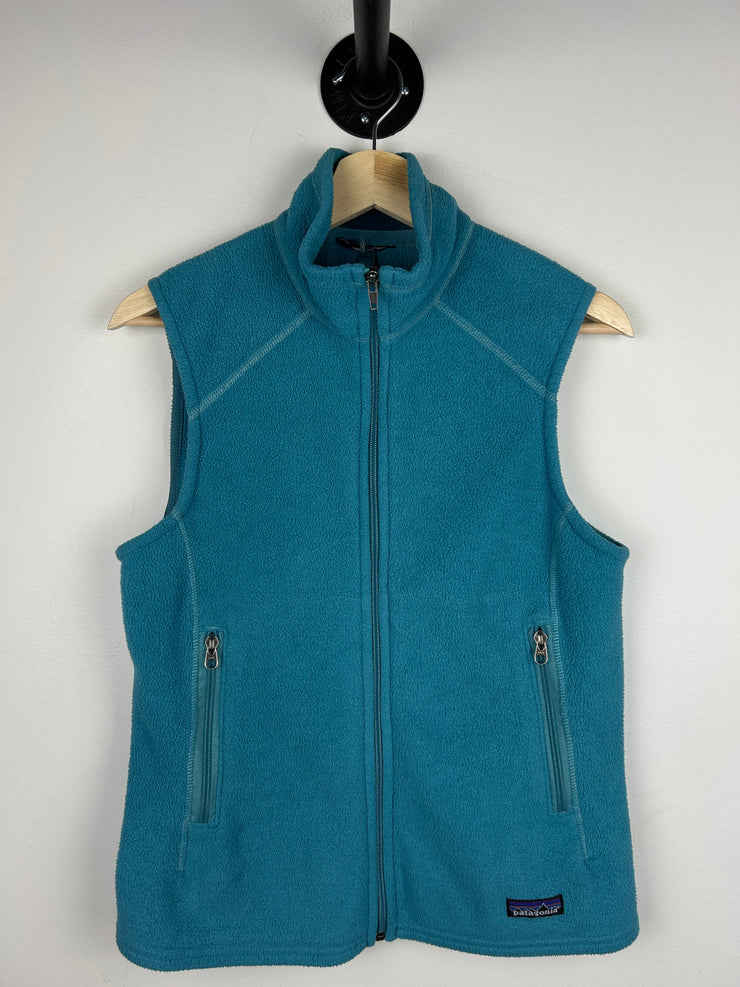 Vintage Patagonia Teal Fleece Zip-Up Women’s Vest