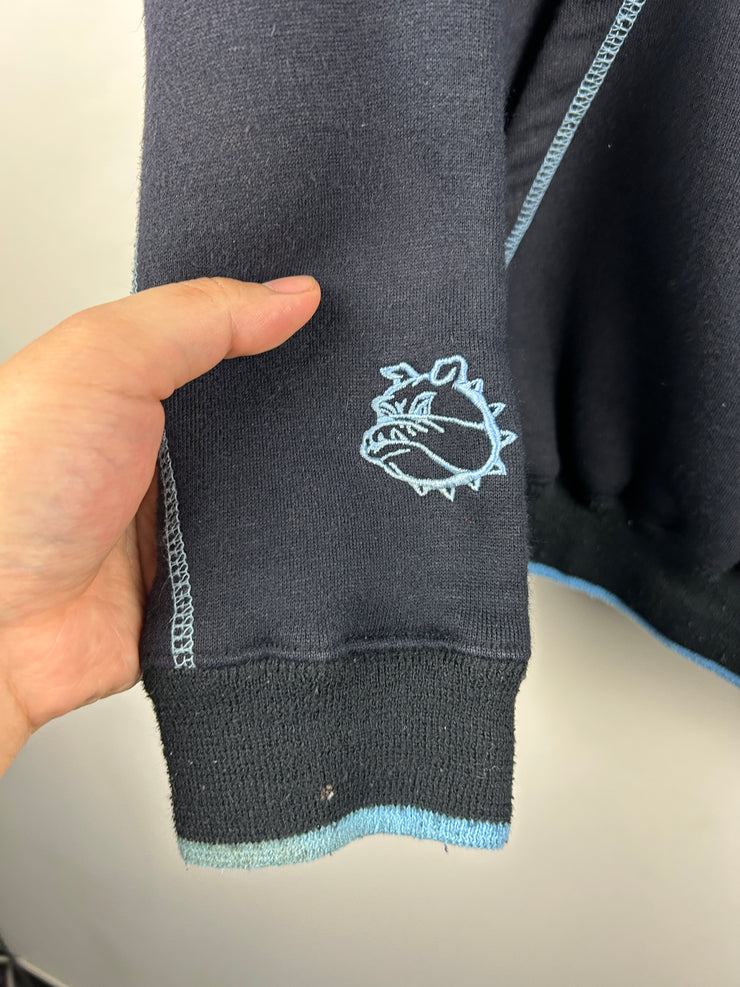 Vintage Y2K Exco Bulldog Black & Baby Blue Hoodie