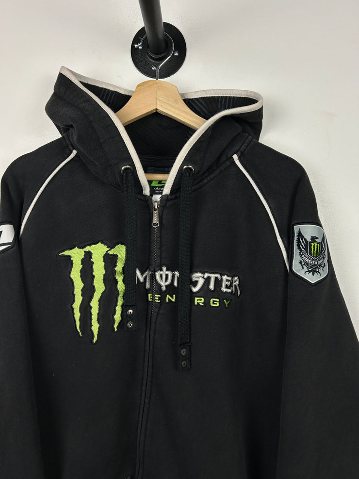 Vintage Y2K Monster Energy Black Zip Up Hoodie