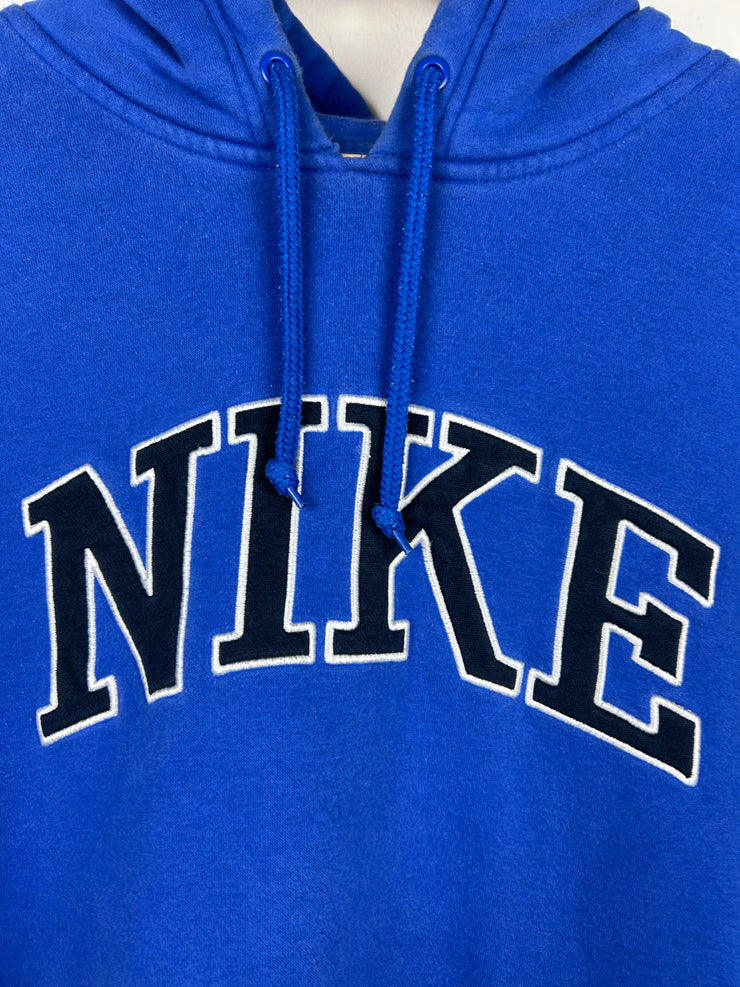 Vintage Nike Spellout Embroidered Blue Hoodie