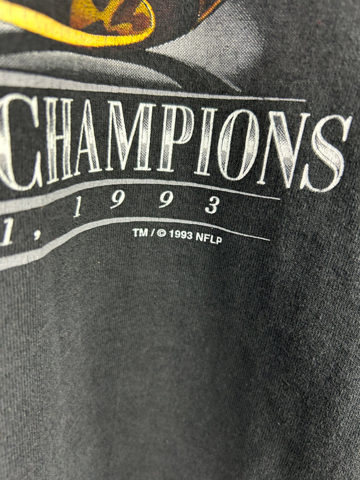 Vintage 90s NFL Dallas Cowboys Super Bowl Champions Ring Black Mock Neck Long Sleeve