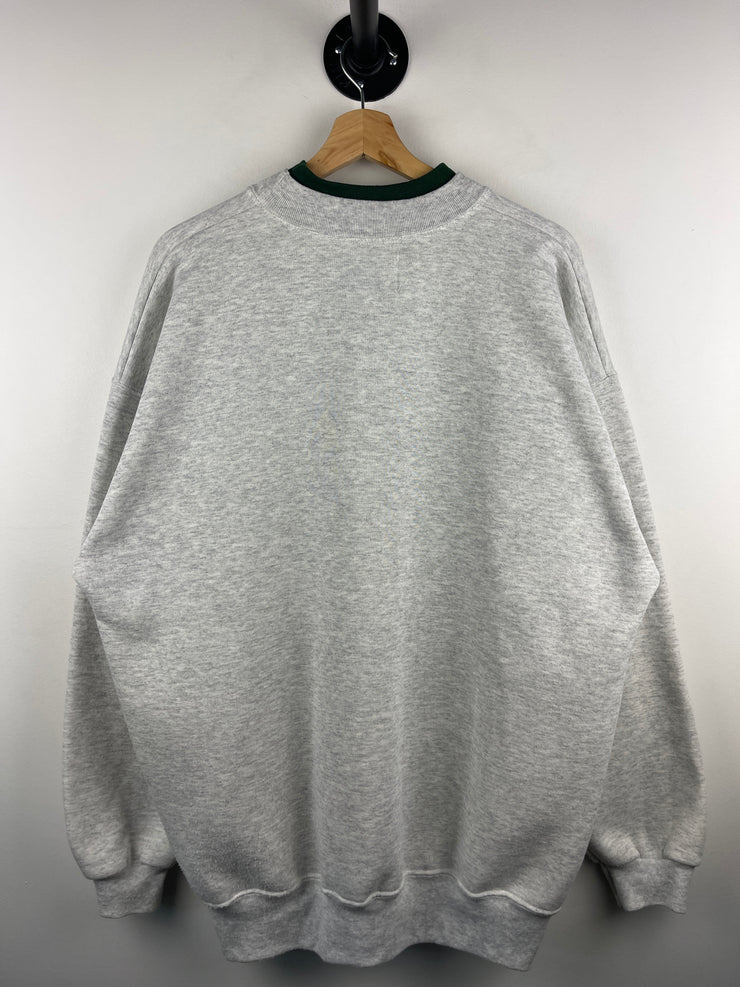 Vintage 90s Ohio Bobcats Embroidered Grey Crewneck
