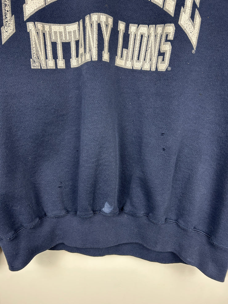 Vintage 90s Penn State Nittany Lions Distressed Navy Crewneck